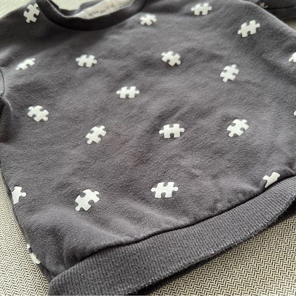 🆕 miles the label dark grey sweatshirt with puzzle piece print - Picture 4 of 7